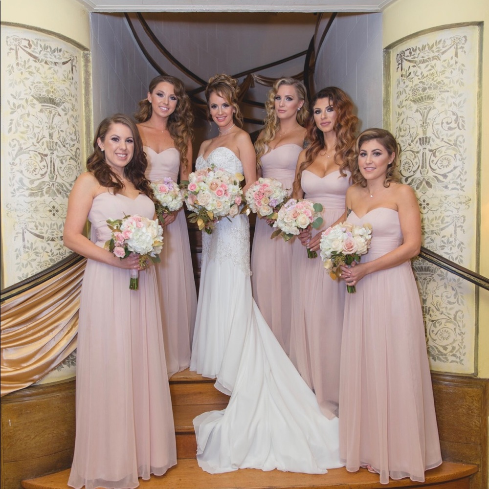 Blush bridesmaid dress